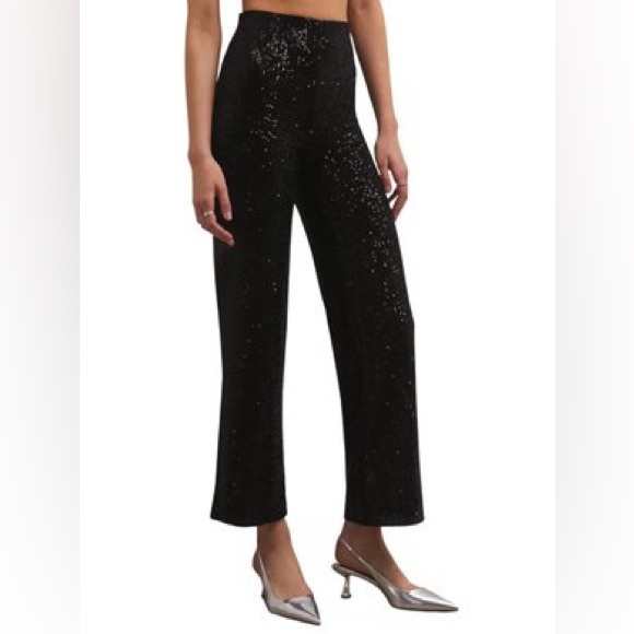 Z Supply Skyler Sequin Pant in Black - Picture 3 of 6